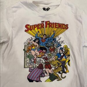 Saint Barth Super Friends Graphic Tee - White with Multicolor Print 5